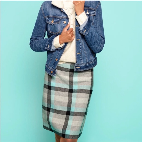 NWT Talbots Plaid A-Line Skirt - Picture 2 of 8